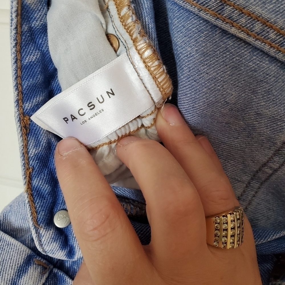 PacSun Eco Light Blue Denim Mom Shorts size 25 - Picture 8 of 9